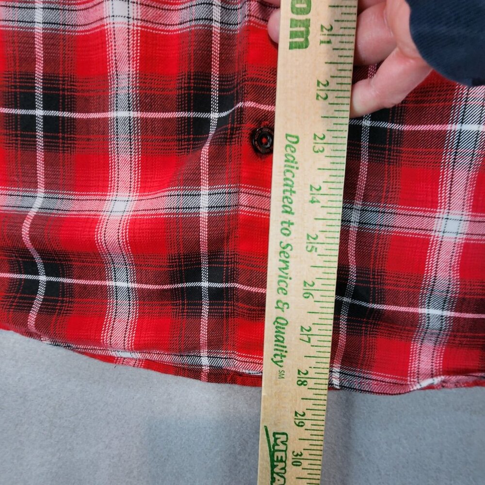Dixxon Flannel Company x Kustom Klover Cycles Red Black Plaid Flannel Shirt 2X - Picture 6 of 12